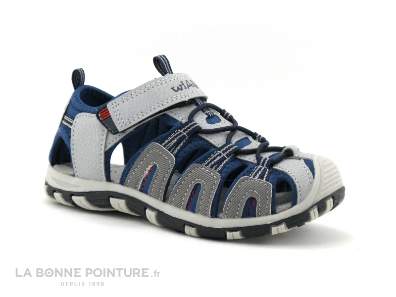 Wipop LIRADO Gris Clair - Bleu - Sandale Sport Enfant 3 Wipop LIRADO Gris Clair - Bleu - Sandale Sport Enfant