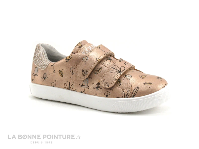 KOUKI By Bopy TAOFI - Peche Imprime - Velcros - Sneakers Fille 3 KOUKI By Bopy TAOFI - Peche Imprime - Velcros - Sneakers Fille