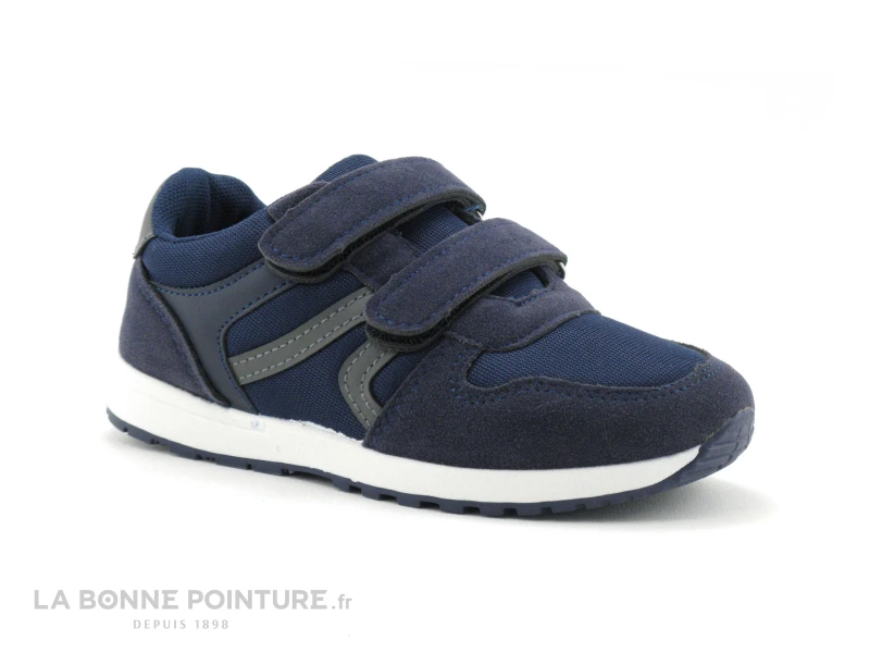DT New York B313973 Navy - Sneakers Enfant Bleu Marine - 2 Velcros 3 DT New York B313973 Navy - Sneakers Enfant Bleu Marine - 2 Velcros