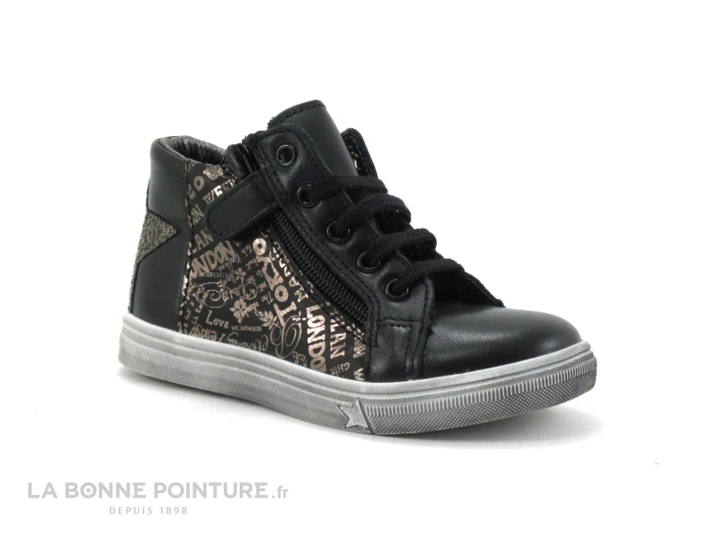 Bopy SALAMATA Noir - Basket Montante Fille Avec Zip 3 Bopy SALAMATA Noir - Basket Montante Fille Avec Zip