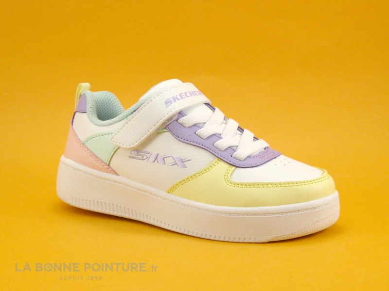 Skechers Street Girls - 310156L Sport Court - Basket Fille Blanc - Multi 7 Skechers Street Girls - 310156L Sport Court - Basket Fille Blanc - Multi – Image 5
