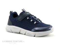 Geox ARIL J16DLB Navy - Sneakers Fille - Elastique Et Velcro
