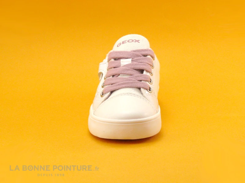 Geox SP GISLI J024NB Blanc Rose Love - Basket Fille 4 Geox SP GISLI J024NB Blanc Rose Love - Basket Fille – Image 2