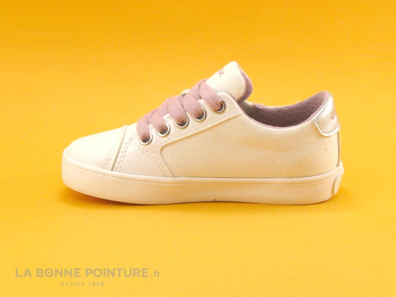 Geox SP GISLI J024NB Blanc Rose Love - Basket Fille 5 Geox SP GISLI J024NB Blanc Rose Love - Basket Fille – Image 3