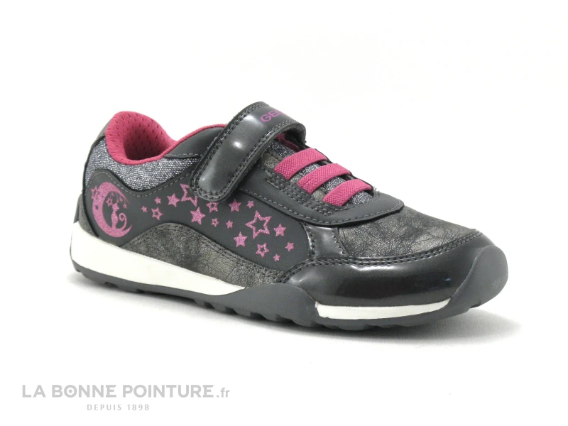 Geox JOCKER PLUS J04AUA Gris - Rose Fuchsia - Basket Fille 3 Geox JOCKER PLUS J04AUA Gris - Rose Fuchsia - Basket Fille
