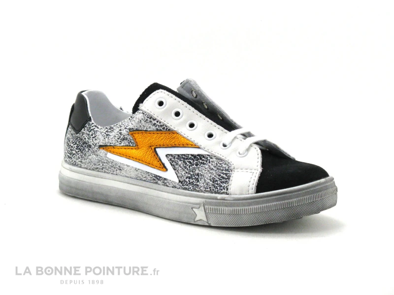 Bopy SECLAIR Noir Blanc Argent - Basket Basse Fille 7 Bopy SECLAIR Noir Blanc Argent - Basket Basse Fille – Image 5