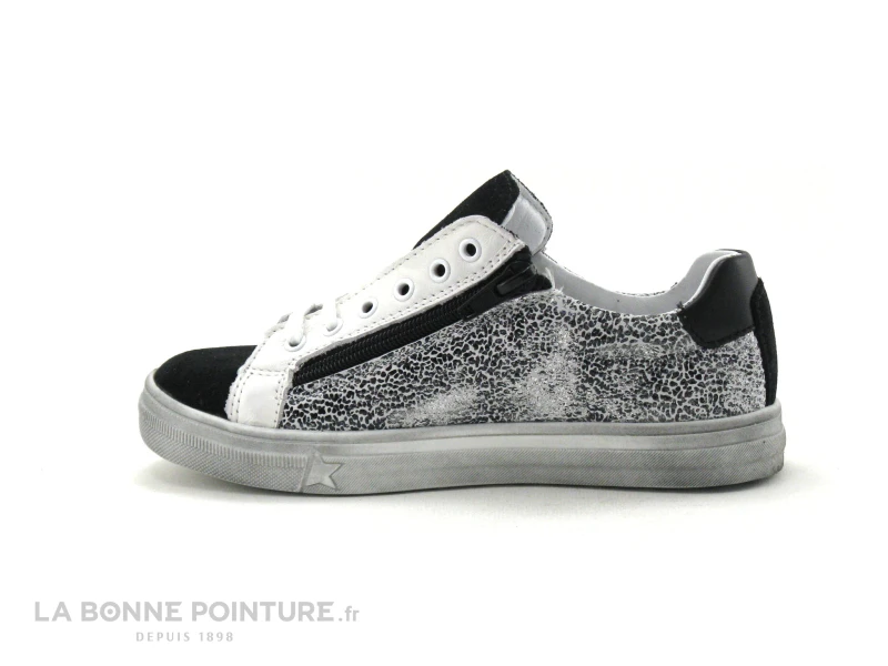 Bopy SECLAIR Noir Blanc Argent - Basket Basse Fille 5 Bopy SECLAIR Noir Blanc Argent - Basket Basse Fille – Image 3