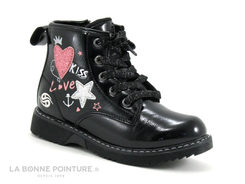 Dockers 49PS702 670 Noir - Graffitis - Boots Mode Fillette 7 Dockers 49PS702 670 Noir - Graffitis - Boots Mode Fillette – Image 5