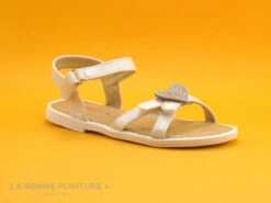 Wipop YOEUR - Blanc - Coeurs Strass - Sandale Fille