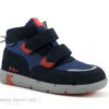 Kickers JUNIBO Marine Rouge 878780-10 - Basket Montante Velcro