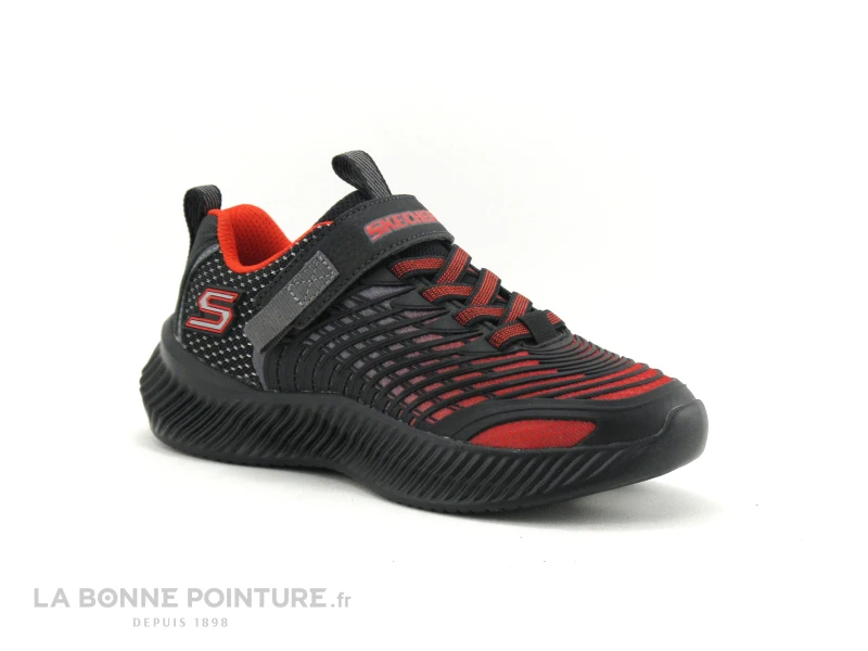 Skechers OPTICO 403627L Red Black - Basket Rouge Et Noire 3 Skechers OPTICO 403627L Red Black - Basket Rouge Et Noire