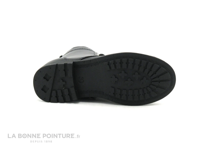 Wipop WOLFFY Noir - Boots Fille Noires - Oeillets Fleurs Argent 6 Wipop WOLFFY Noir - Boots Fille Noires - Oeillets Fleurs Argent – Image 4