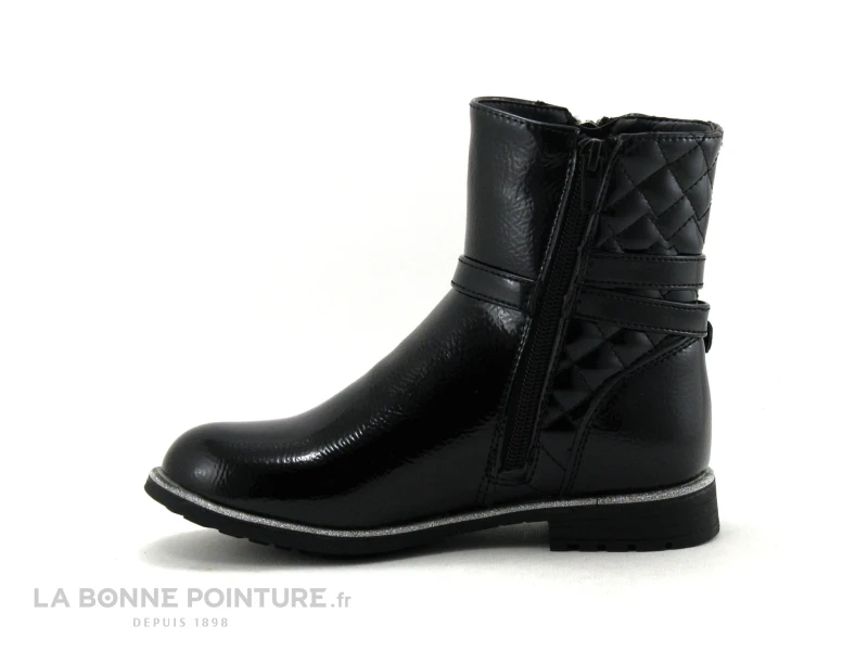 Wipop Wolys Noir-boots Fille Vernies Zip 5 Wipop Wolys Noir-boots Fille Vernies Zip – Image 3