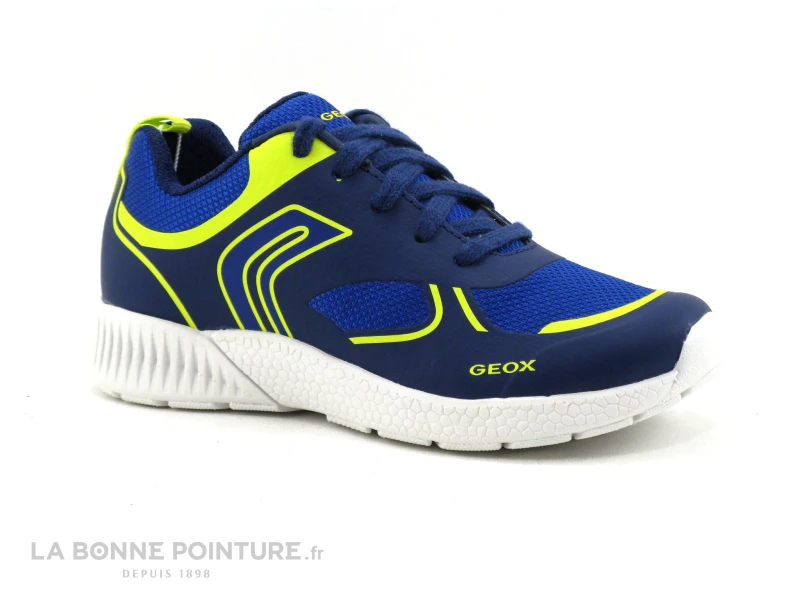 Geox SVETH J846PE Navy Lime - Lacet - Basket GARCON 3 Geox SVETH J846PE Navy Lime - Lacet - Basket GARCON