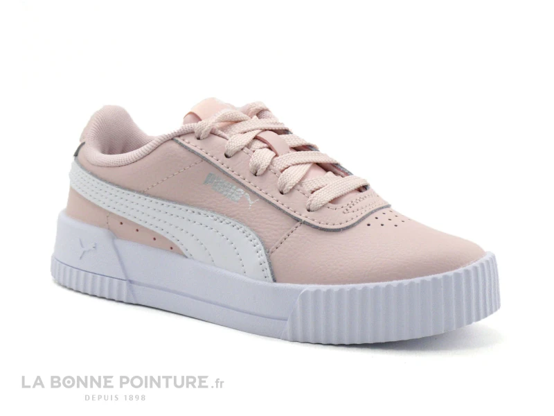 Puma PS CARINA 370678Y33 - Basket Fille Rose Et Blanche 3 Puma PS CARINA 370678Y33 - Basket Fille Rose Et Blanche