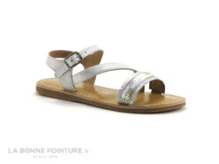 Wipop IBRE Argent - Nu-pieds Fille Brillant