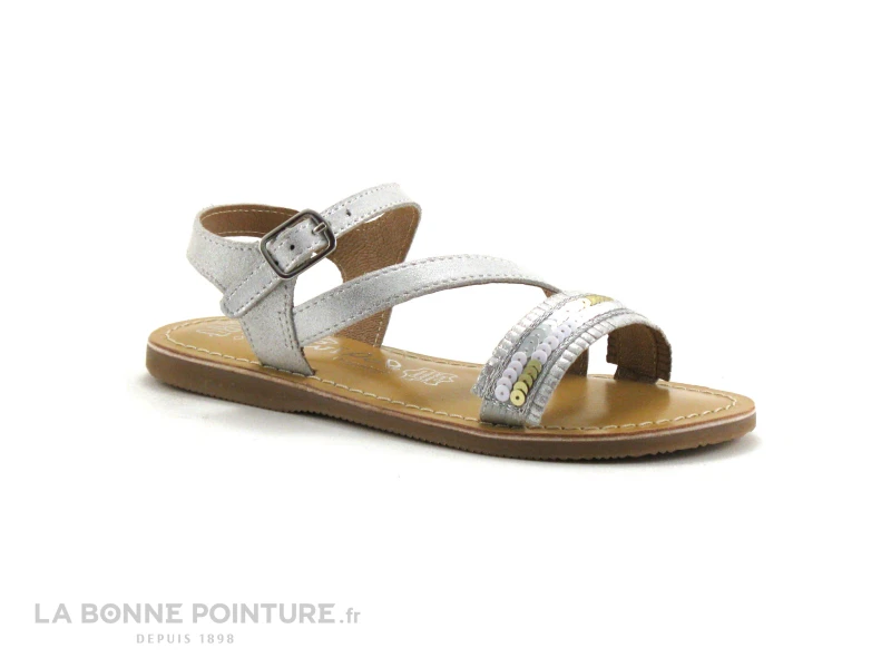 Wipop IBRE Argent - Nu-pieds Fille Brillant 3 Wipop IBRE Argent - Nu-pieds Fille Brillant