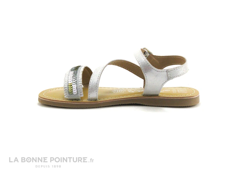 Wipop IBRE Argent - Nu-pieds Fille Brillant 4 Wipop IBRE Argent - Nu-pieds Fille Brillant – Image 2