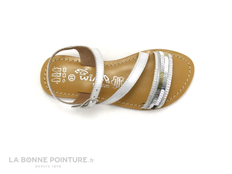 Wipop IBRE Argent - Nu-pieds Fille Brillant 5 Wipop IBRE Argent - Nu-pieds Fille Brillant – Image 3