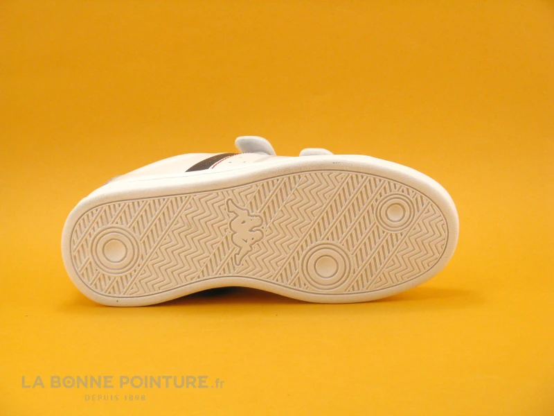 Kappa Logo ALPHA 2V White Blue - 2 Velcros - Basket Blanche Enfant 9 Kappa Logo ALPHA 2V White Blue - 2 Velcros - Basket Blanche Enfant – Image 7