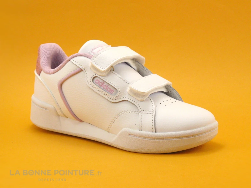 Adidas ROGUERA C FY9280 - Blanc - Rose - Basket Mode Fille 2 Adidas ROGUERA C FY9280 - Blanc - Rose - Basket Mode Fille