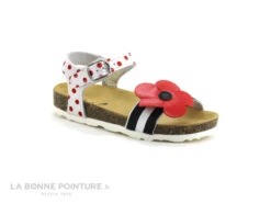 Skechery Boutique 5 Sonia C BIA - Rayures Pois Fleur - Rouge Noir Blanc - Sandale Fille