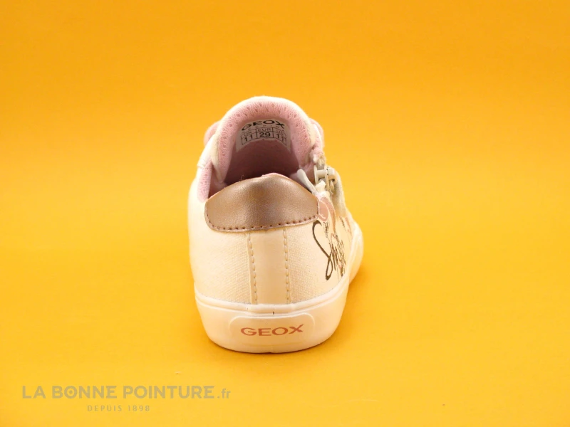 Geox GISLI J024NB White Pink - Basket Fille Blanche Et Rose 6 Geox GISLI J024NB White Pink - Basket Fille Blanche Et Rose – Image 4