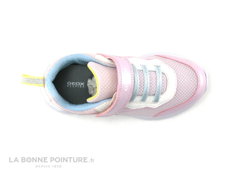 Geox SPRINTYE J25FWA Pink White - Basket Fille Rose Et Blanche 8 Geox SPRINTYE J25FWA Pink White - Basket Fille Rose Et Blanche – Image 6