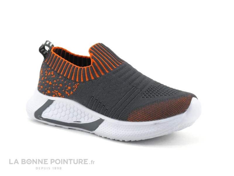 Streeter KOHUE Gris Orange - Basket Slip-on Enfant 3 Streeter KOHUE Gris Orange - Basket Slip-on Enfant